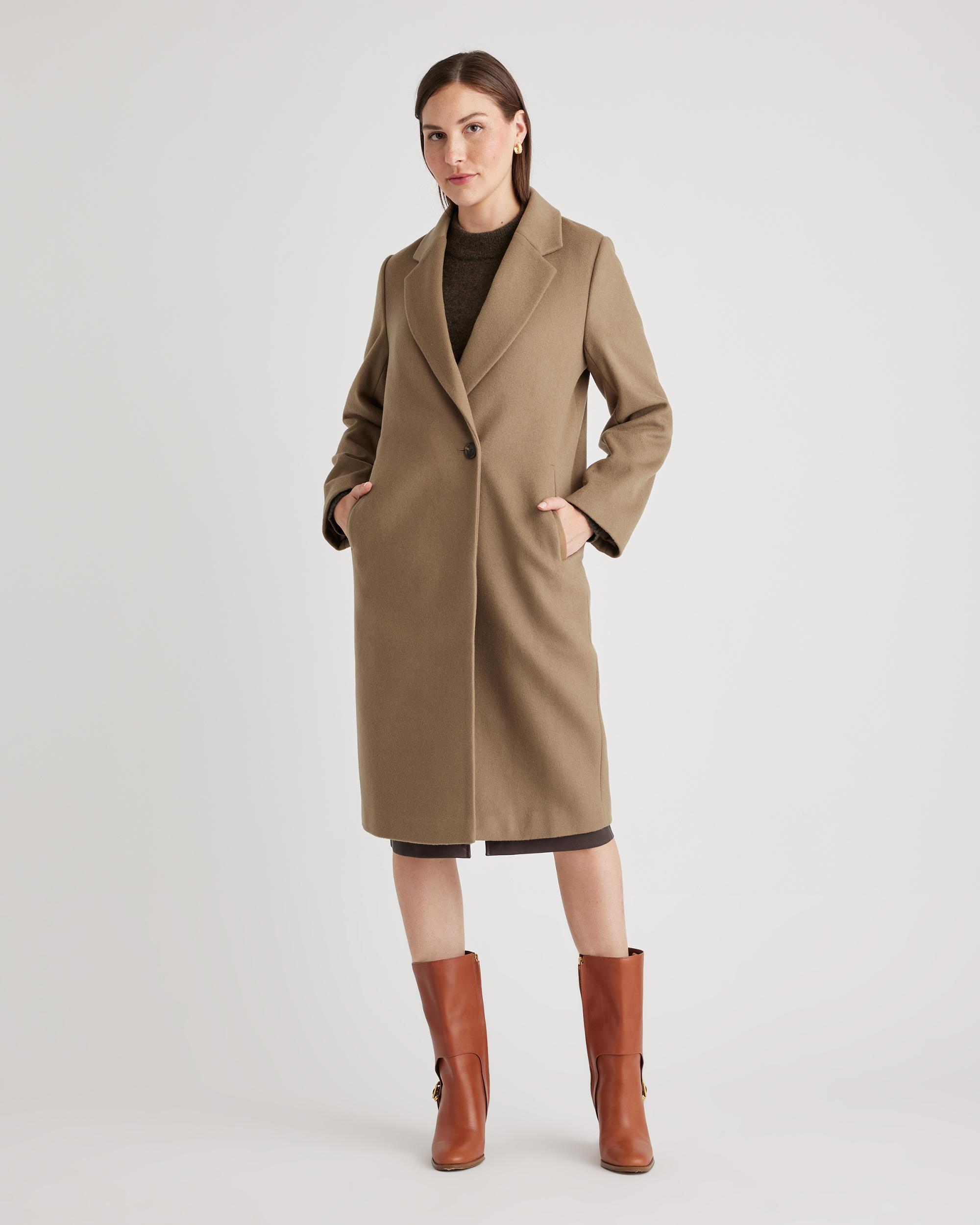 Quince | Women's Italian Wool Classic Single-Breasted Coat Wool/Nylon Product Image