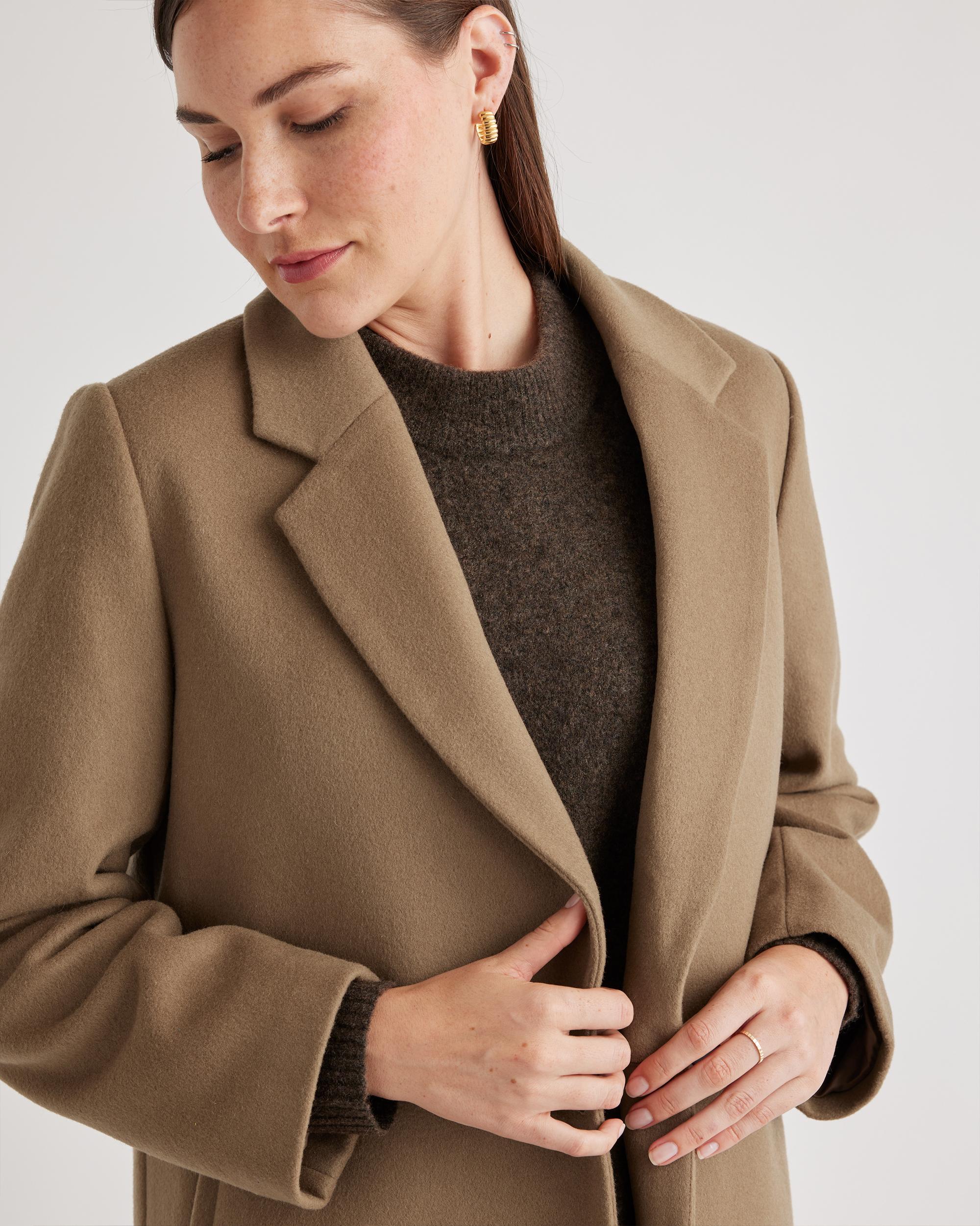 Quince | Women's Italian Wool Classic Single-Breasted Coat Wool/Nylon Product Image