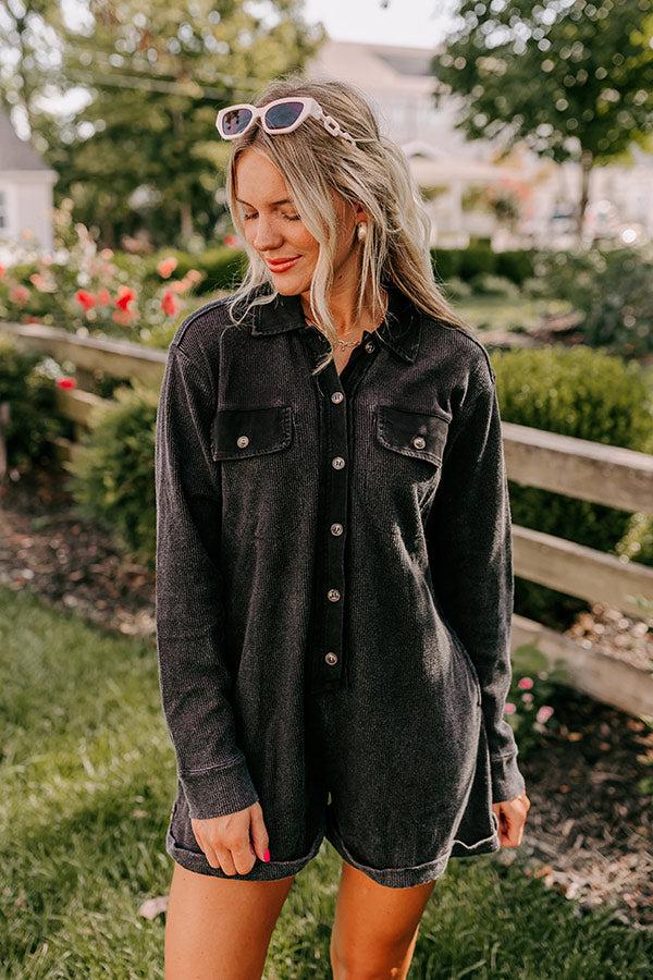 Sweet Charmer Waffle Knit Romper Product Image