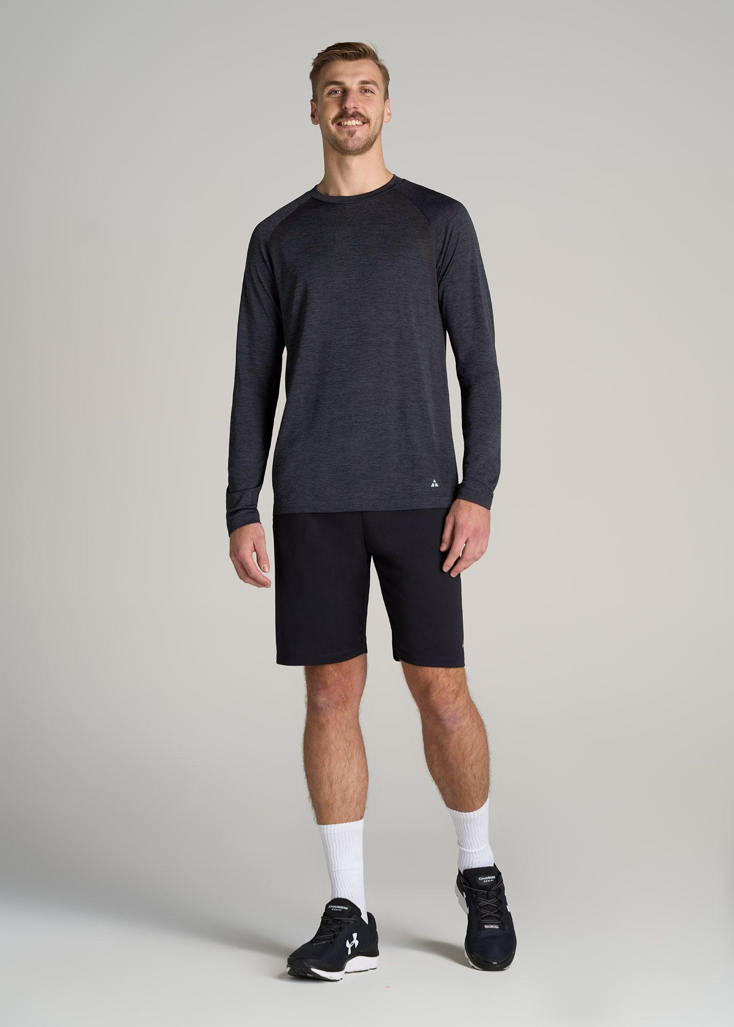 A.T. Performance MODERN-FIT Raglan Shirt for Tall Men in Charcoal Mix Male Product Image