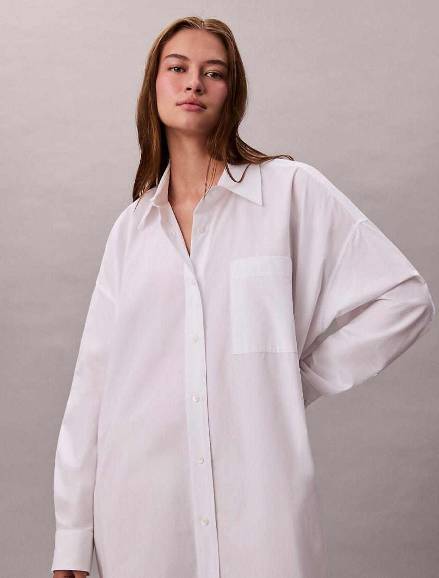 Cotton Relaxed Shirt Dress Product Image