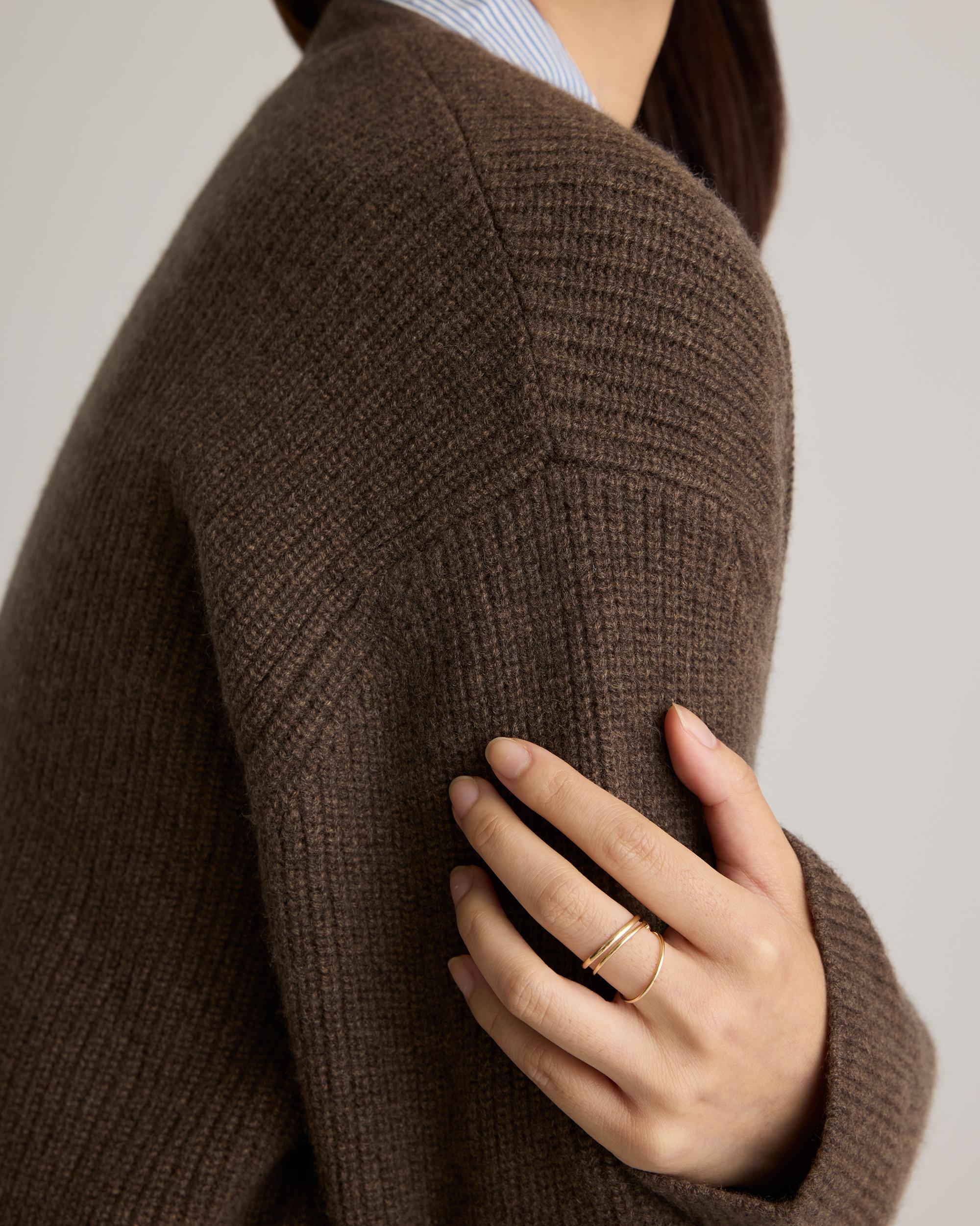 Quince | Women's Mongolian Cashmere Oversized Boyfriend Cardigan Sweater Size XL Product Image