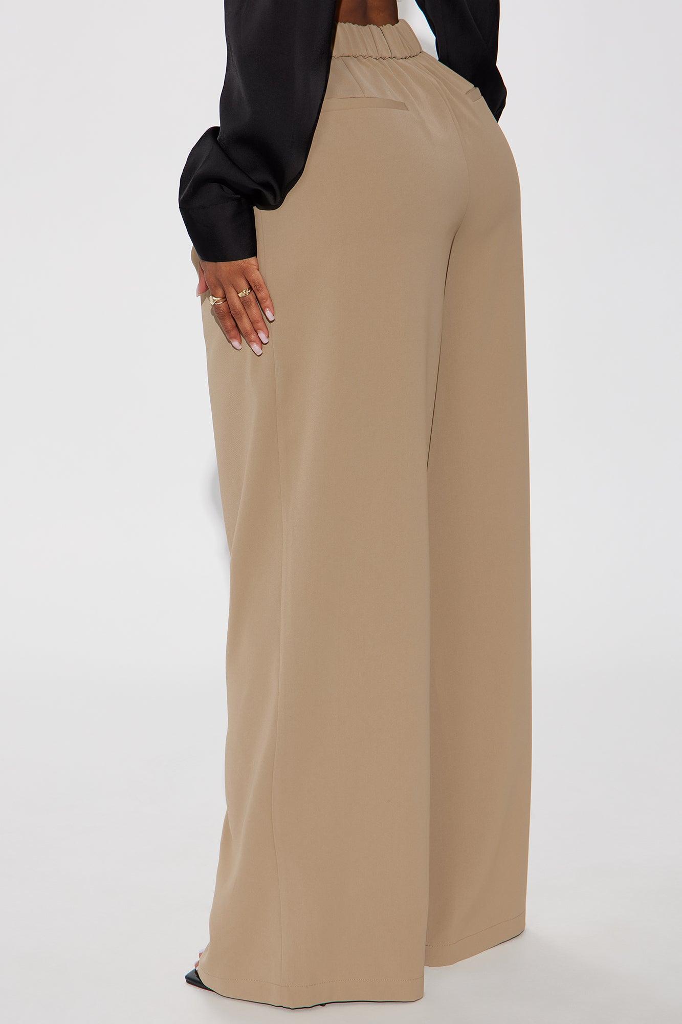Make Your Point Wide Leg Trouser - Taupe Product Image