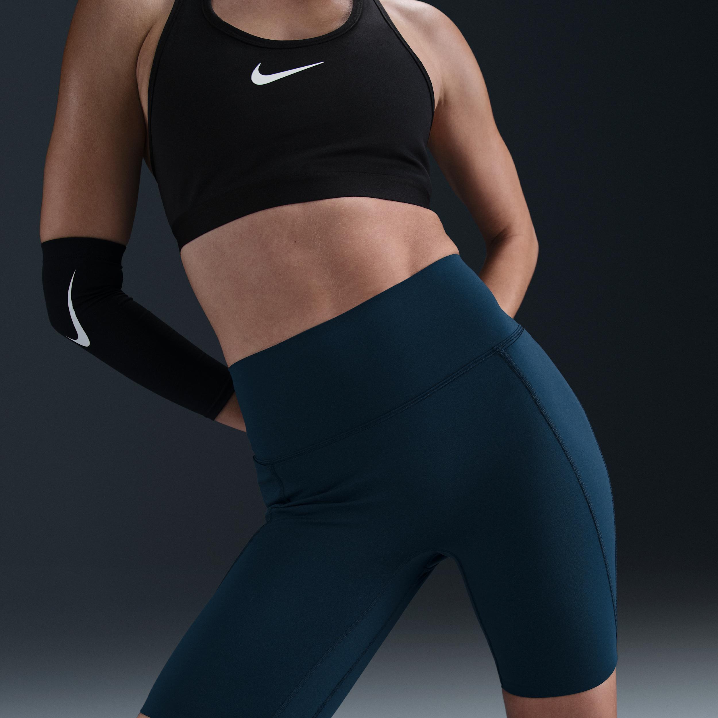 Nike Women's Universa Medium-Support High-Waisted 8" Biker Shorts with Pockets Product Image