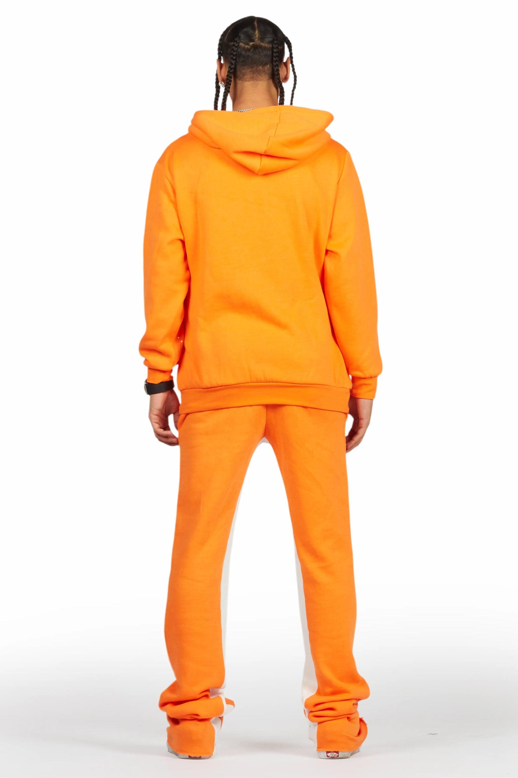 Jaco Orange Hoodie Baggy Fit Pant Track Set Male Product Image
