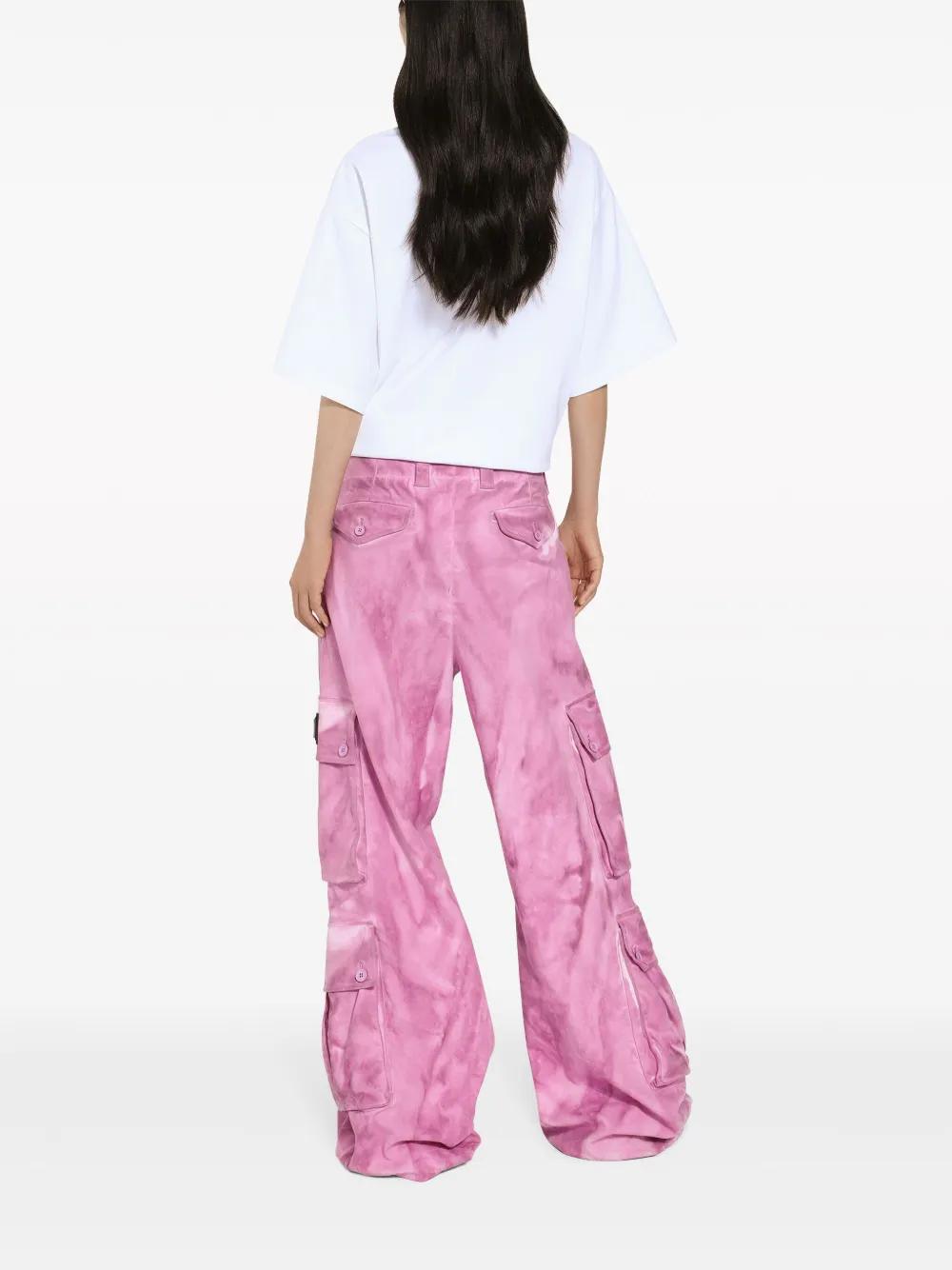 floral-print cotton-blend T-shirt  Product Image