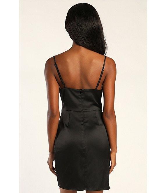 Lulus Satin Cowl Neck Mini Dress Product Image