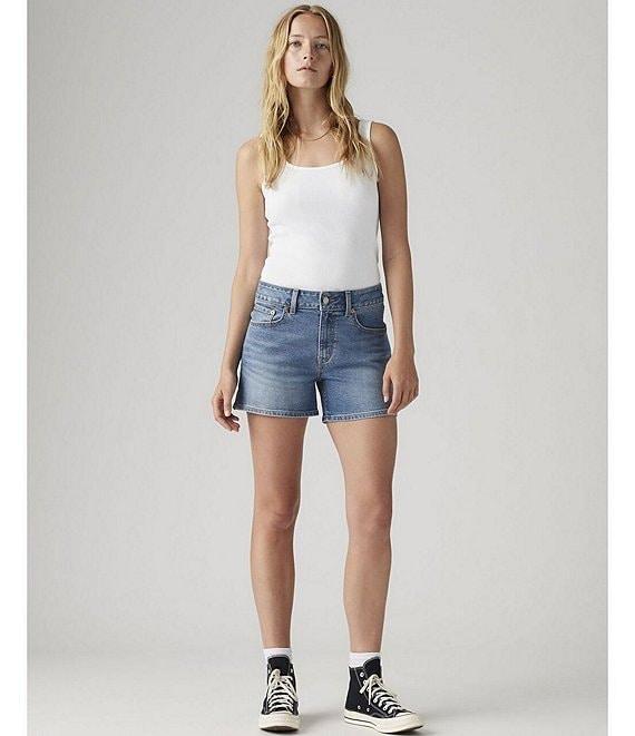 Levi's® Mid Rise Stretch Denim Shorts Product Image