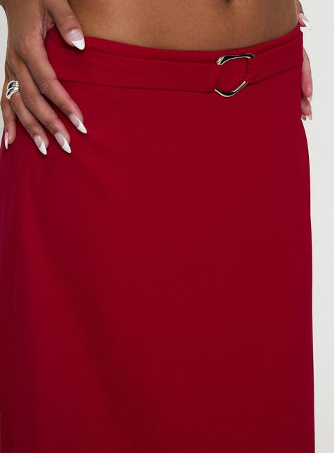 Devoted Maxi Skirt Red Product Image