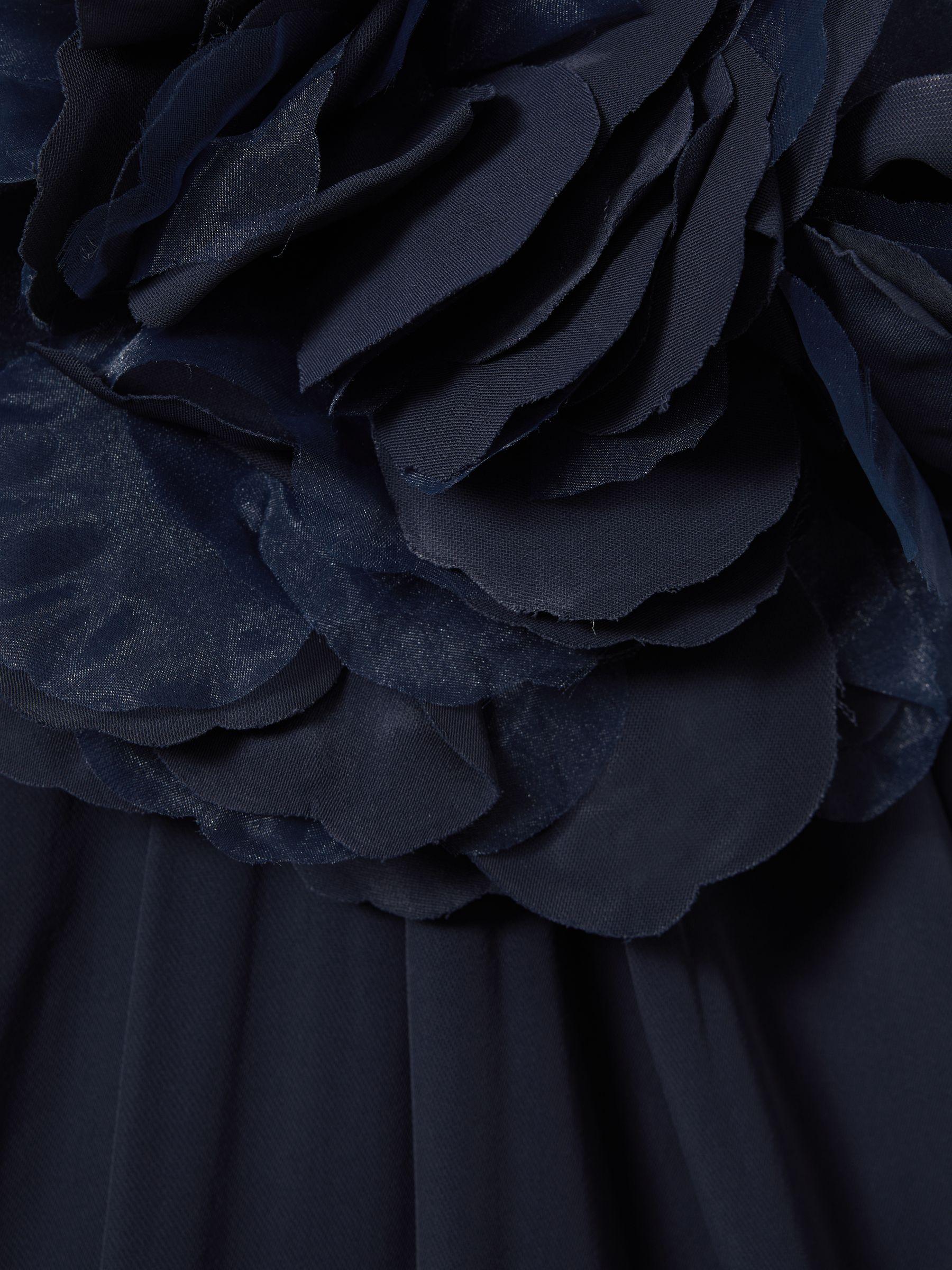 Halston Rosette Maxi Dress in Navy Product Image