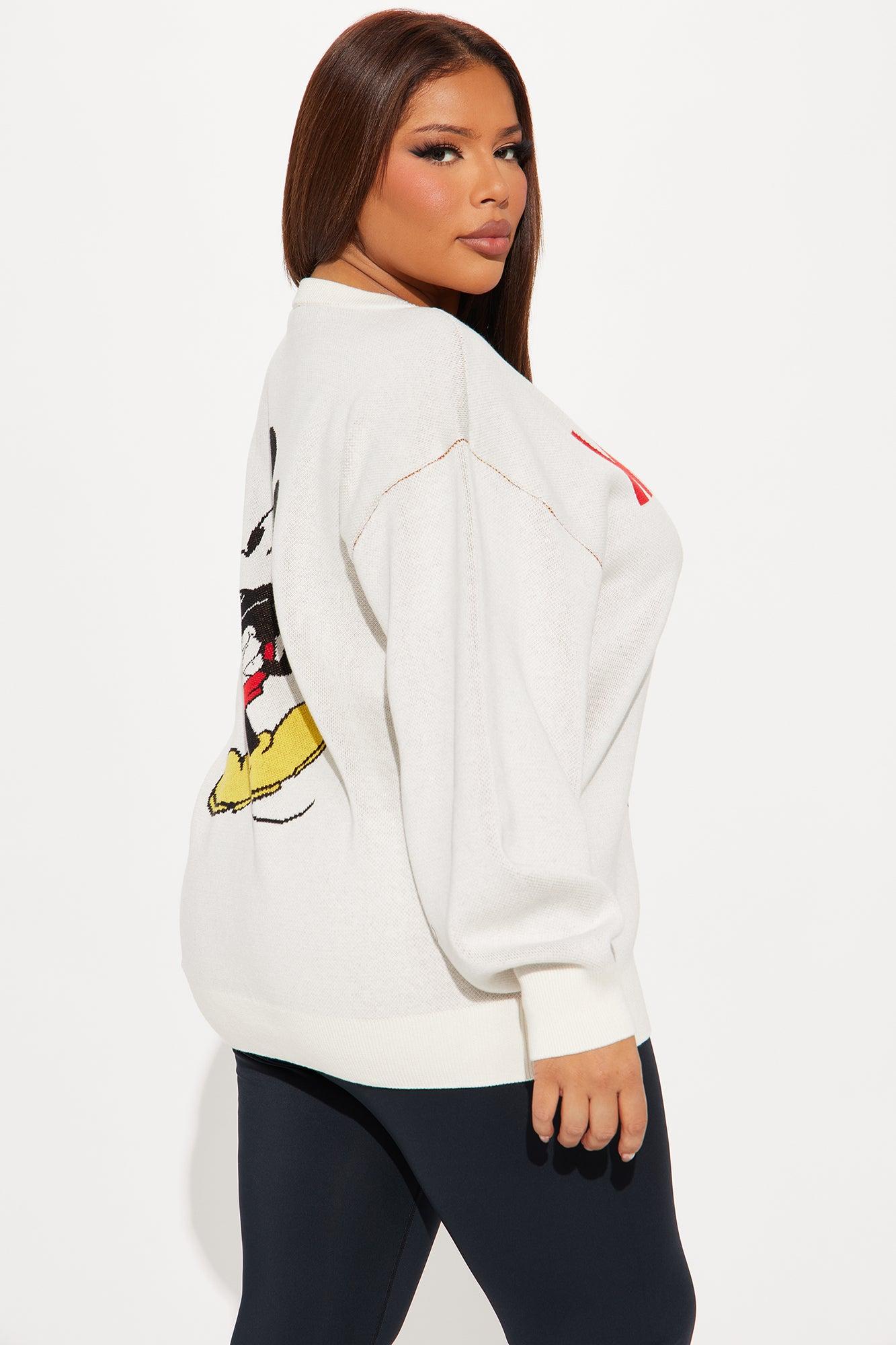 Happy Mickey Mouse Sweater - White/combo Female Product Image