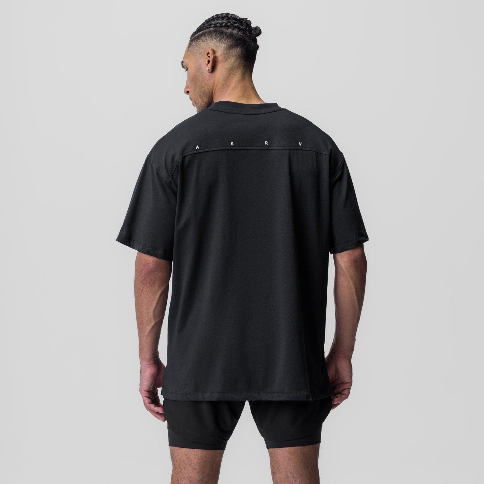 0824. Supima® Oversized Tee - Black Product Image