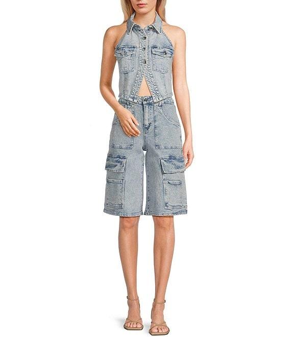 GB Denim Cargo Bermuda Jorts Product Image