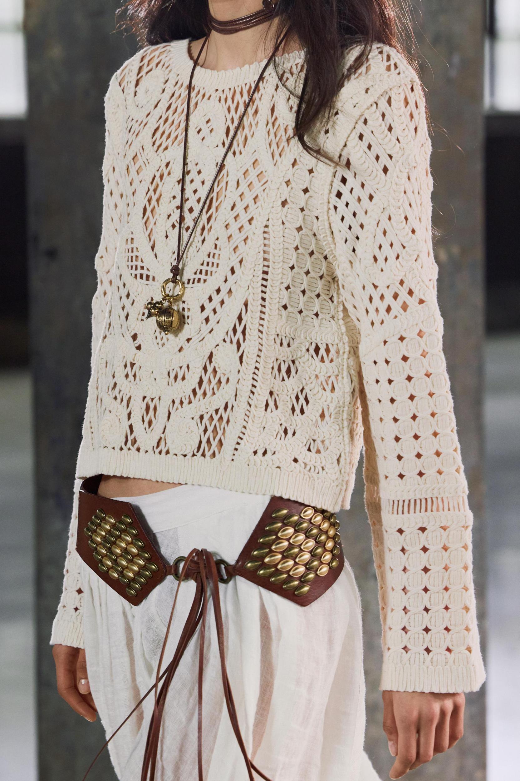 LONG SLEEVE CROCHET TOP Product Image