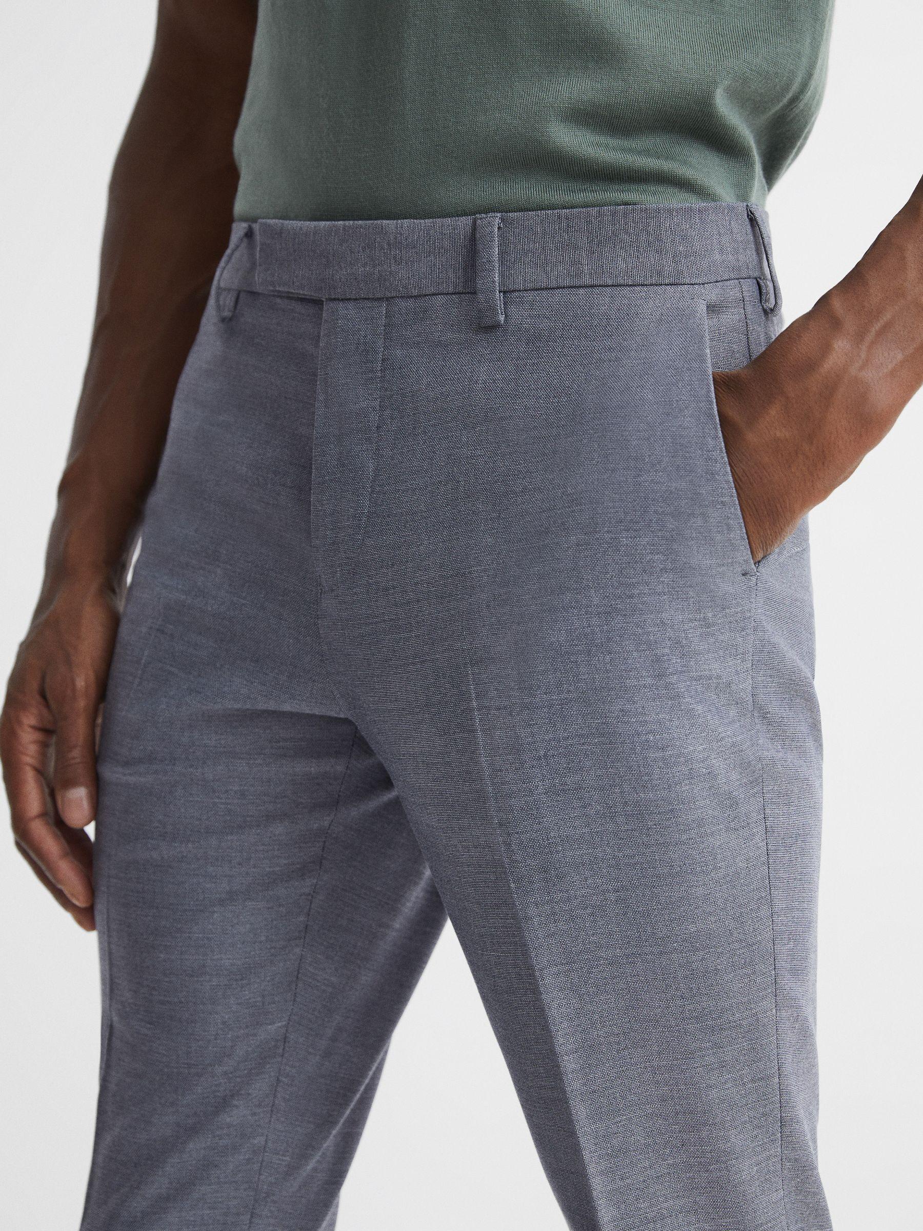 Slim Fit Trousers in Airforce Blue Product Image