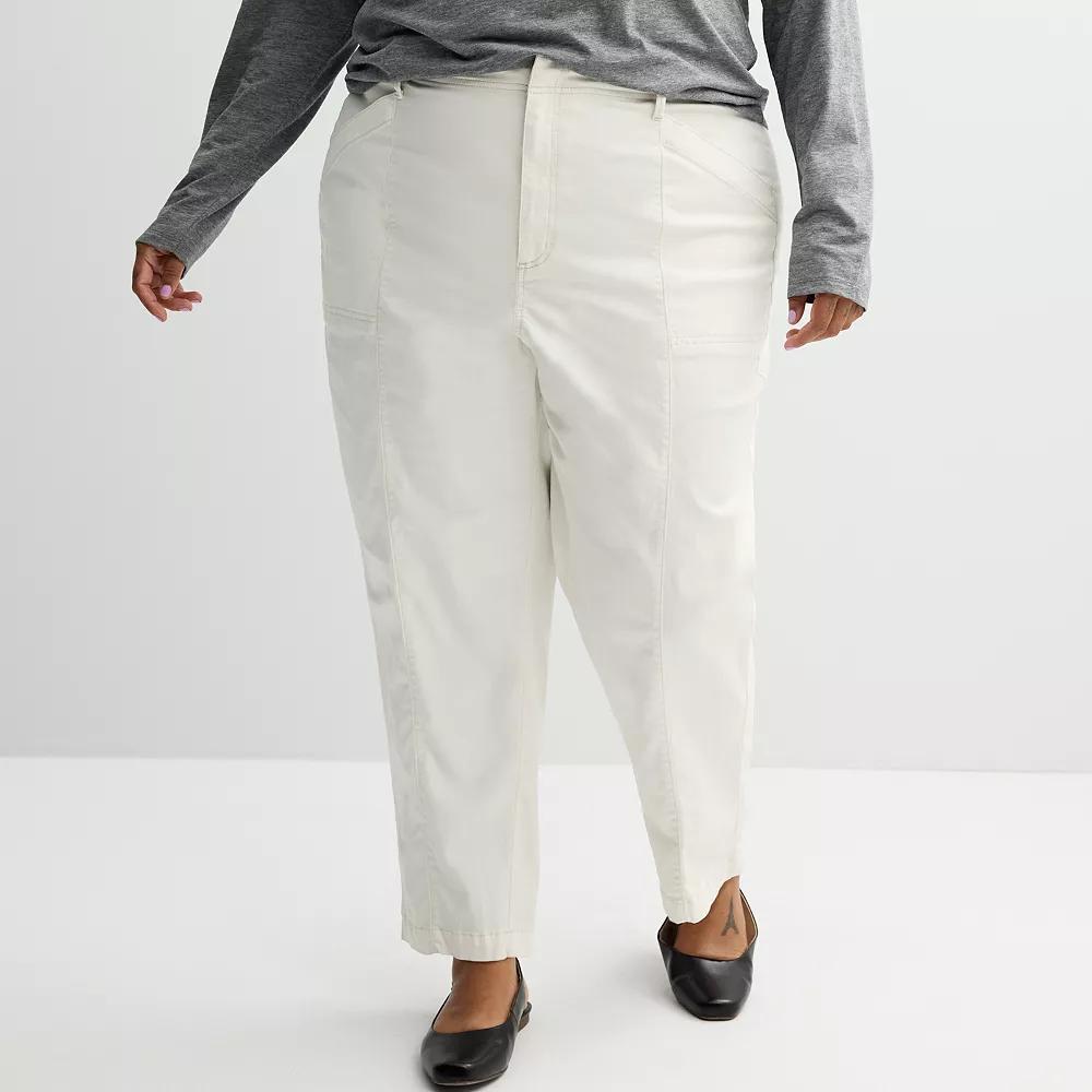 Plus Size Sonoma Goods For Life® Twill Utility Pants, Women's, Size: 4XL, Manolo Green Product Image