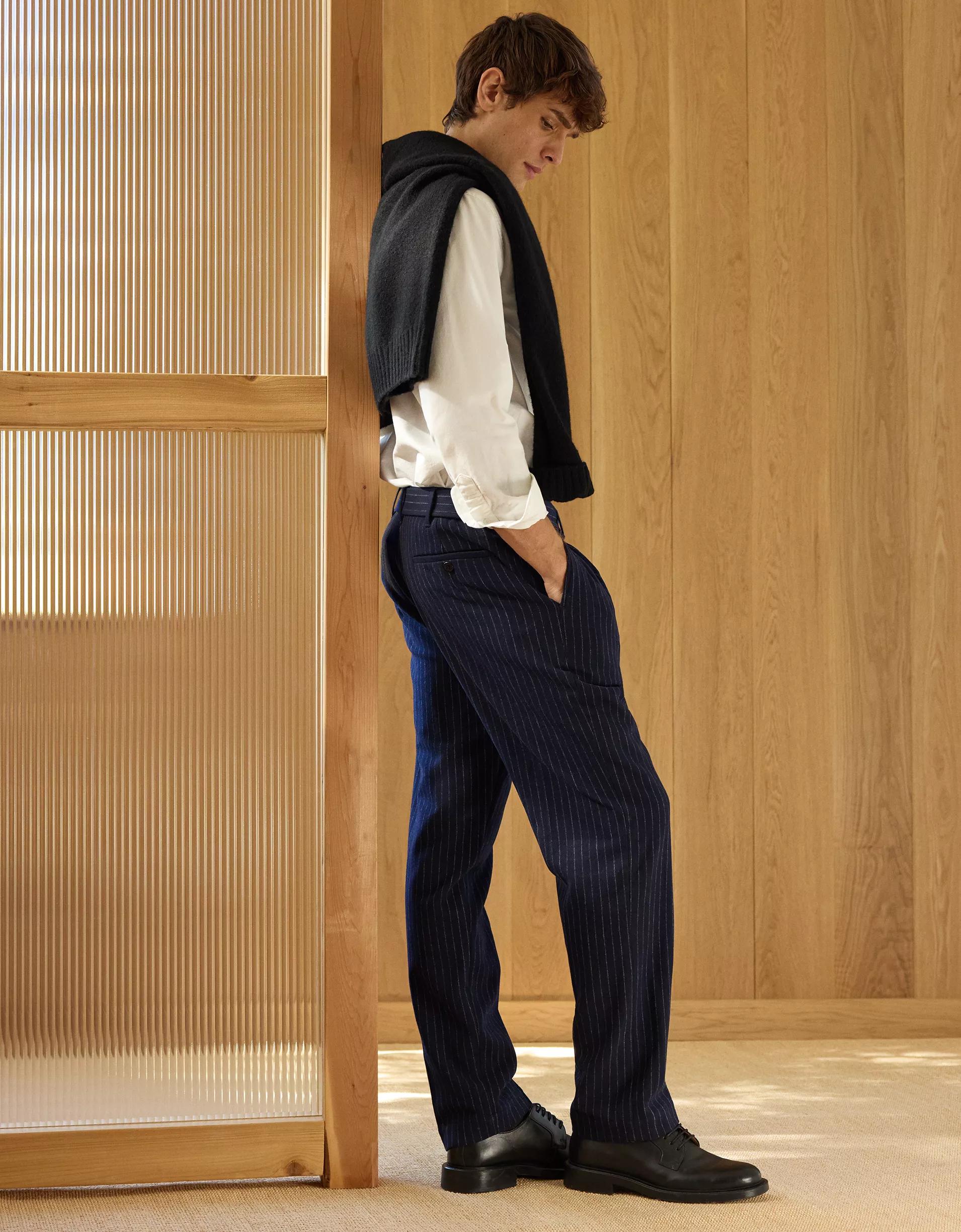 AE77 Premium Wool-Blend Pleated Pant Product Image