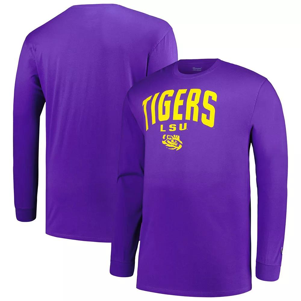Men's Champion Purple LSU Tigers Big & Tall Arch Long Sleeve T-Shirt, Size: 3XLT Product Image