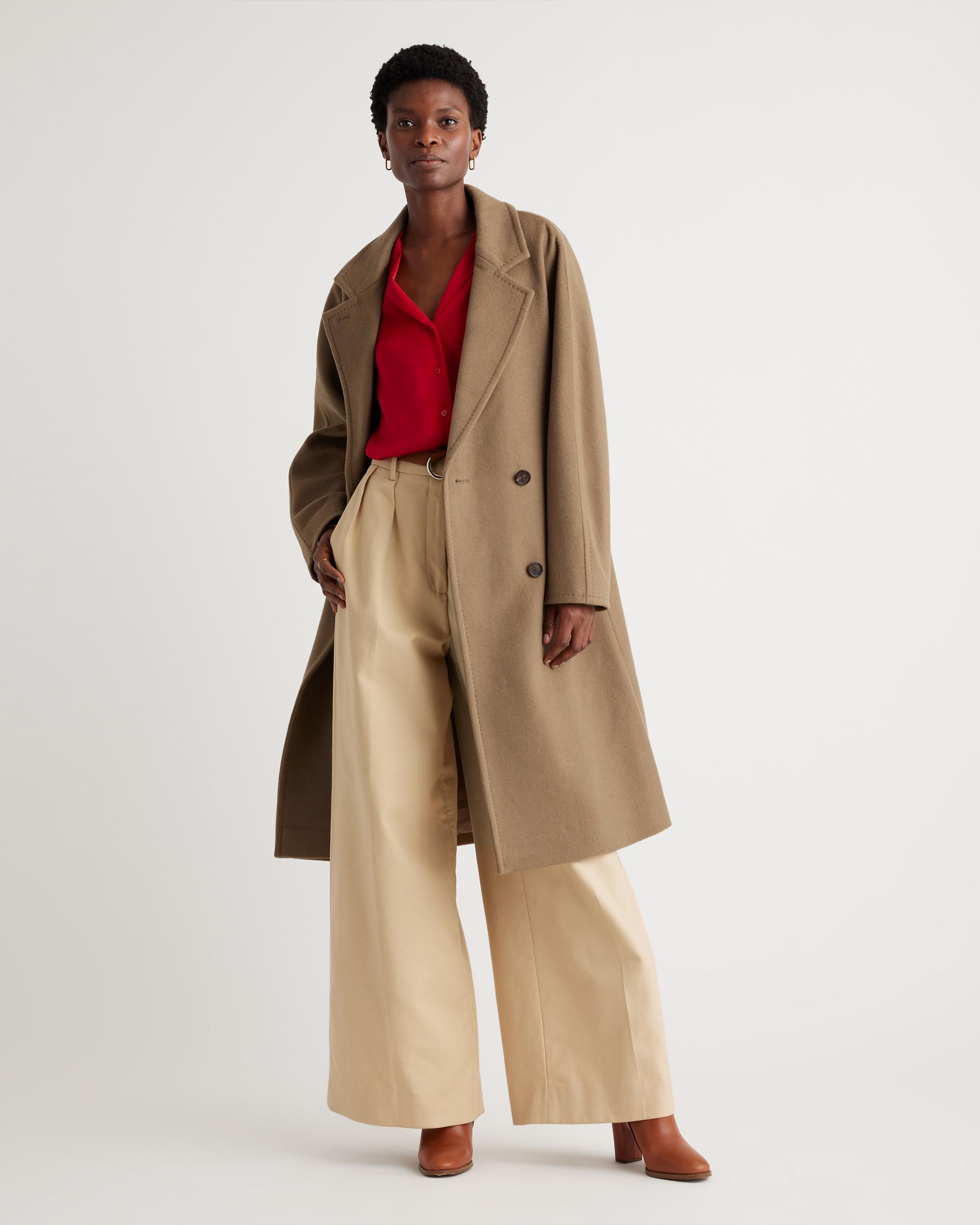 Quince | Women's Italian Wool Double-Breasted Slouch Coat Product Image