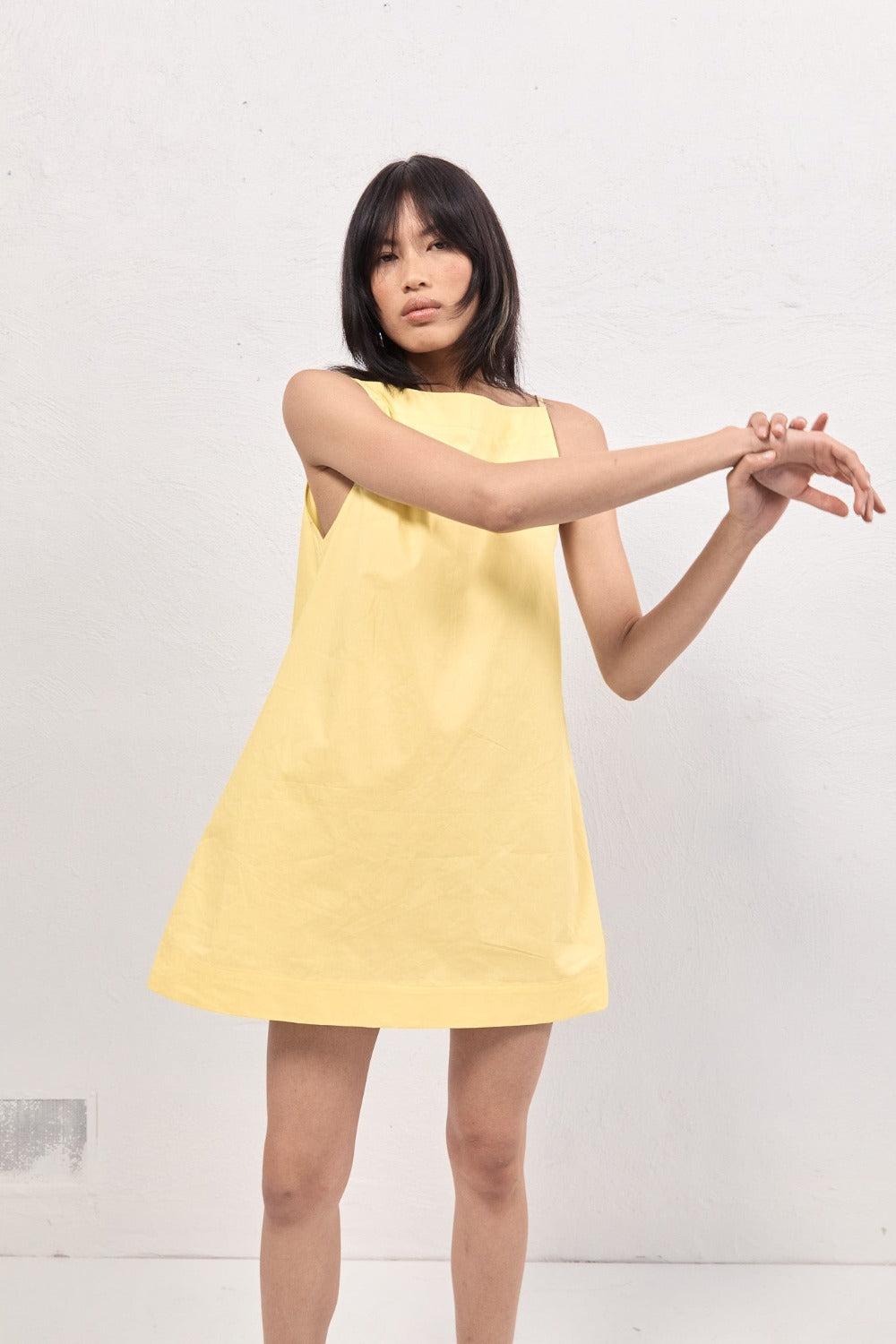 Tulli Mini Dress Lemon Product Image