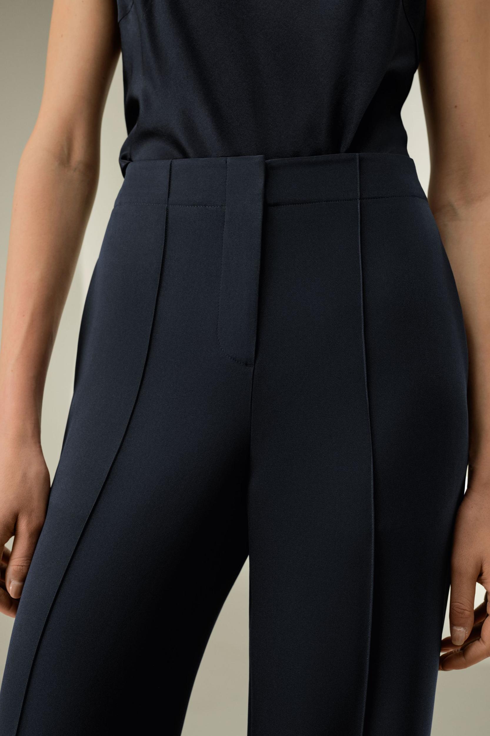 LILYSILK Silk Wide Leg Trousers - Women - Midnight Blue Heavy Silk - Breathable Minimalist Trouser 12 Product Image