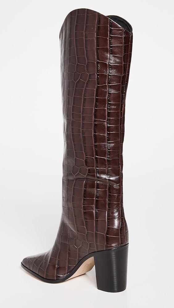 Schutz Maryana Leather Knee-High Croc Boot Womens at Urban Outfitters Product Image