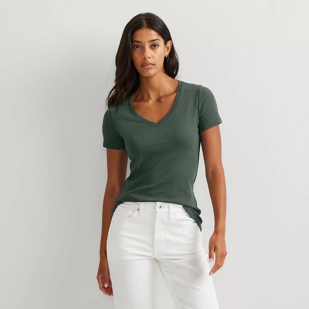Women's Eddie Bauer Favorite Short-Sleeve V-Neck Tee,  Product Image
