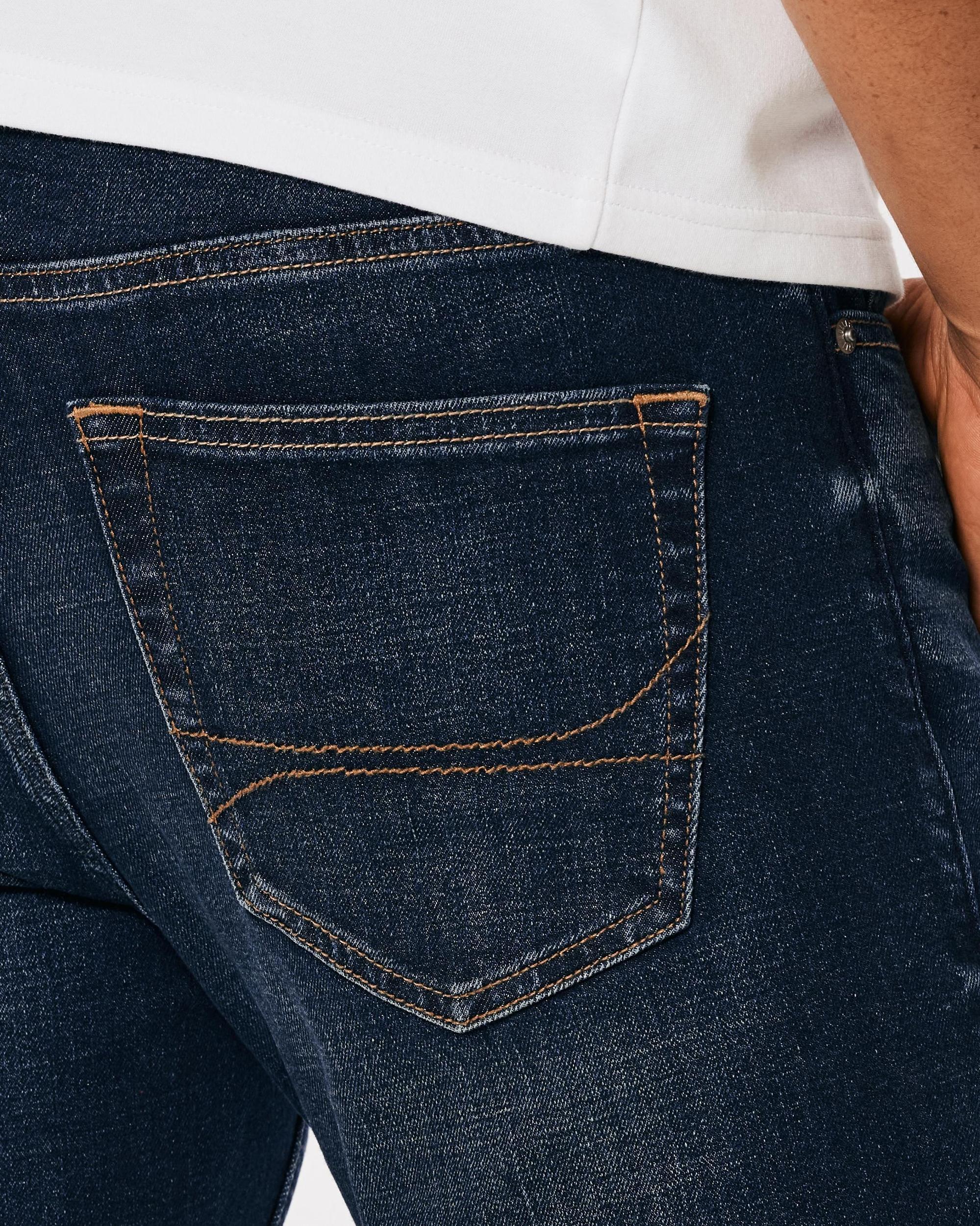 Dark Wash Athletic Skinny Jeans Product Image