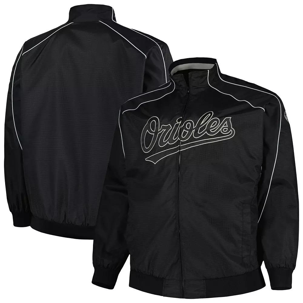 Men's Black Baltimore Orioles Nylon Full-Zip Jacket Product Image
