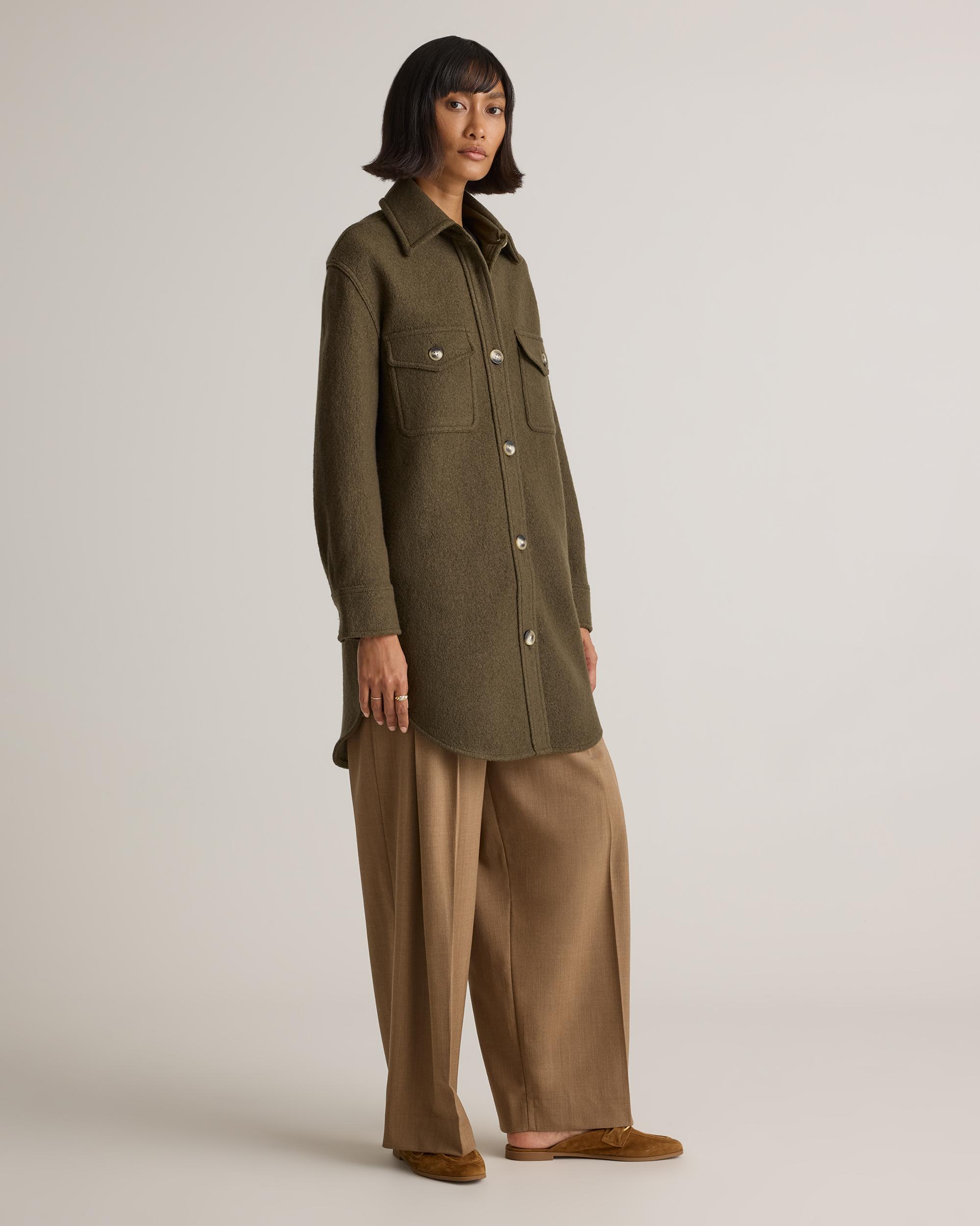 Quince | Women's 100% Merino Wool Long Shirt Jacket Product Image