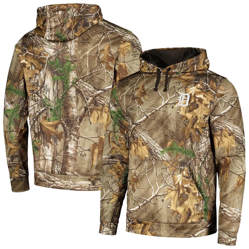Men's Dunbrooke Camo Detroit Tigers Champion Realtree Pullover Hoodie, Size: Large, Green Product Image