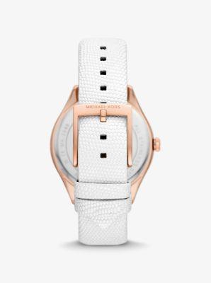Harlowe Pavé Rose Gold-Tone and Lizard Embossed Leather Strap Product Image