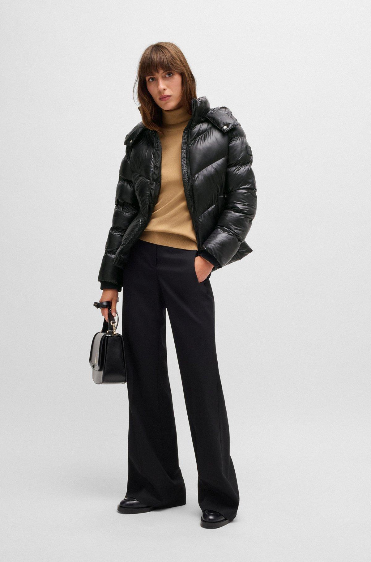 Water-repellent padded jacket with adjustable hood Product Image