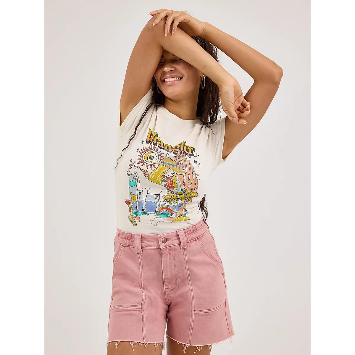 Women's Shrunken Raglan Logo in Whisper Product Image