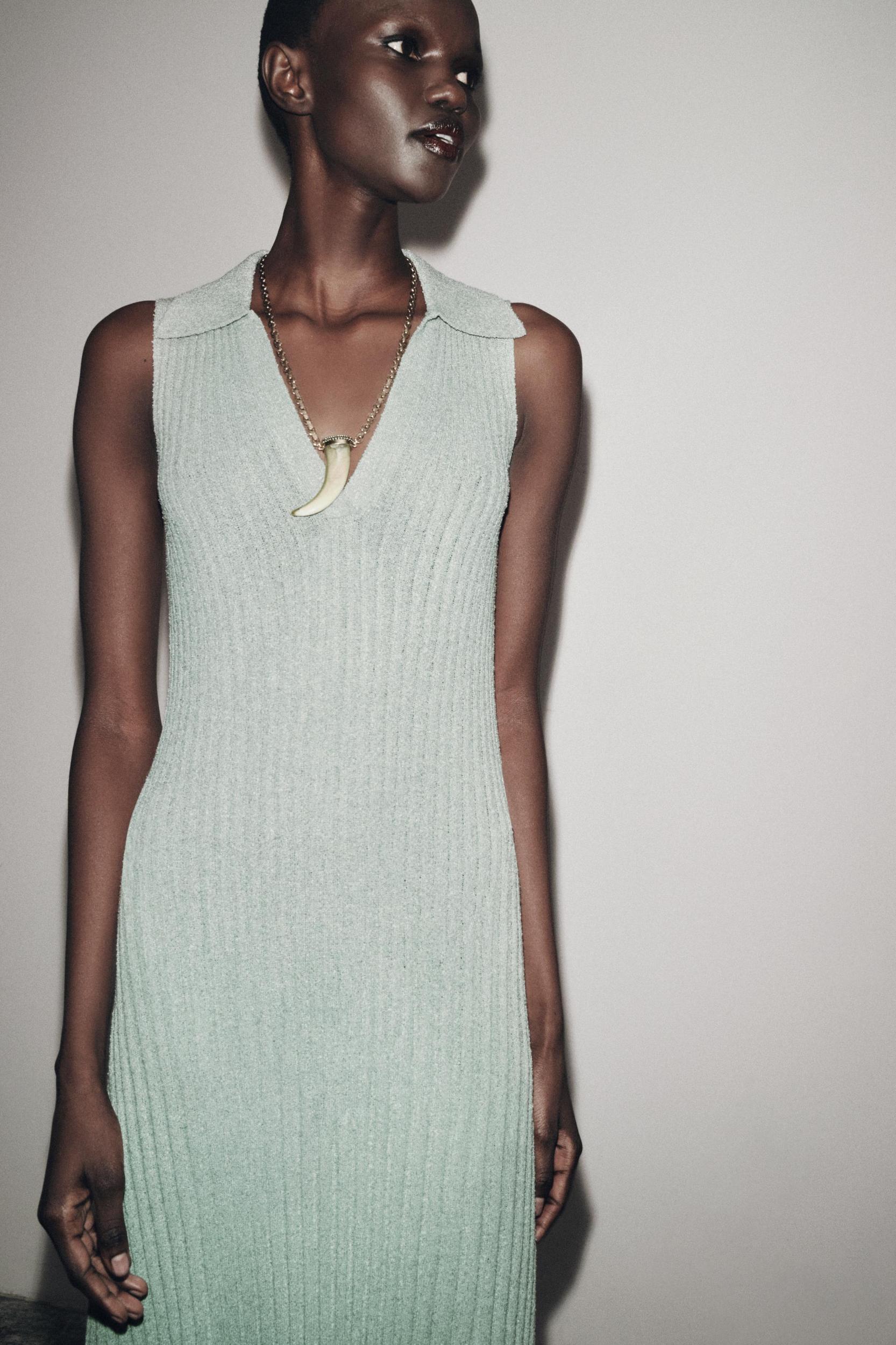 CUT-OUT KNIT MAXI DRESS Product Image