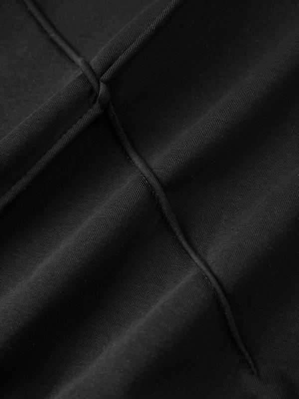 Men's Solid Pinch Pleat Oversized Hoodie Product Image