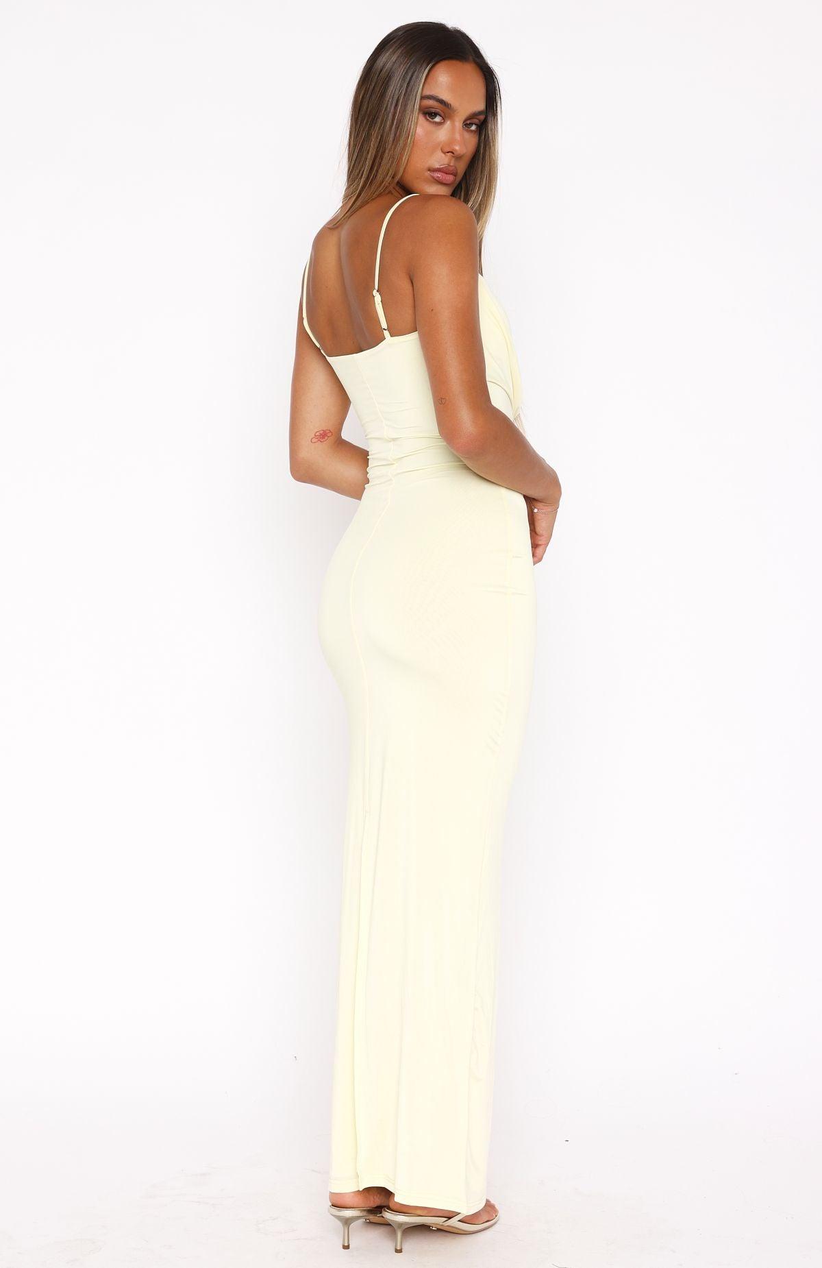 Hit The City Maxi Dress Lemon Product Image