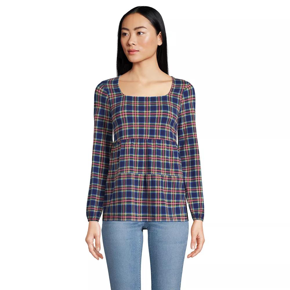 Women's Lands' End Squareneck Tiered Top,  Product Image
