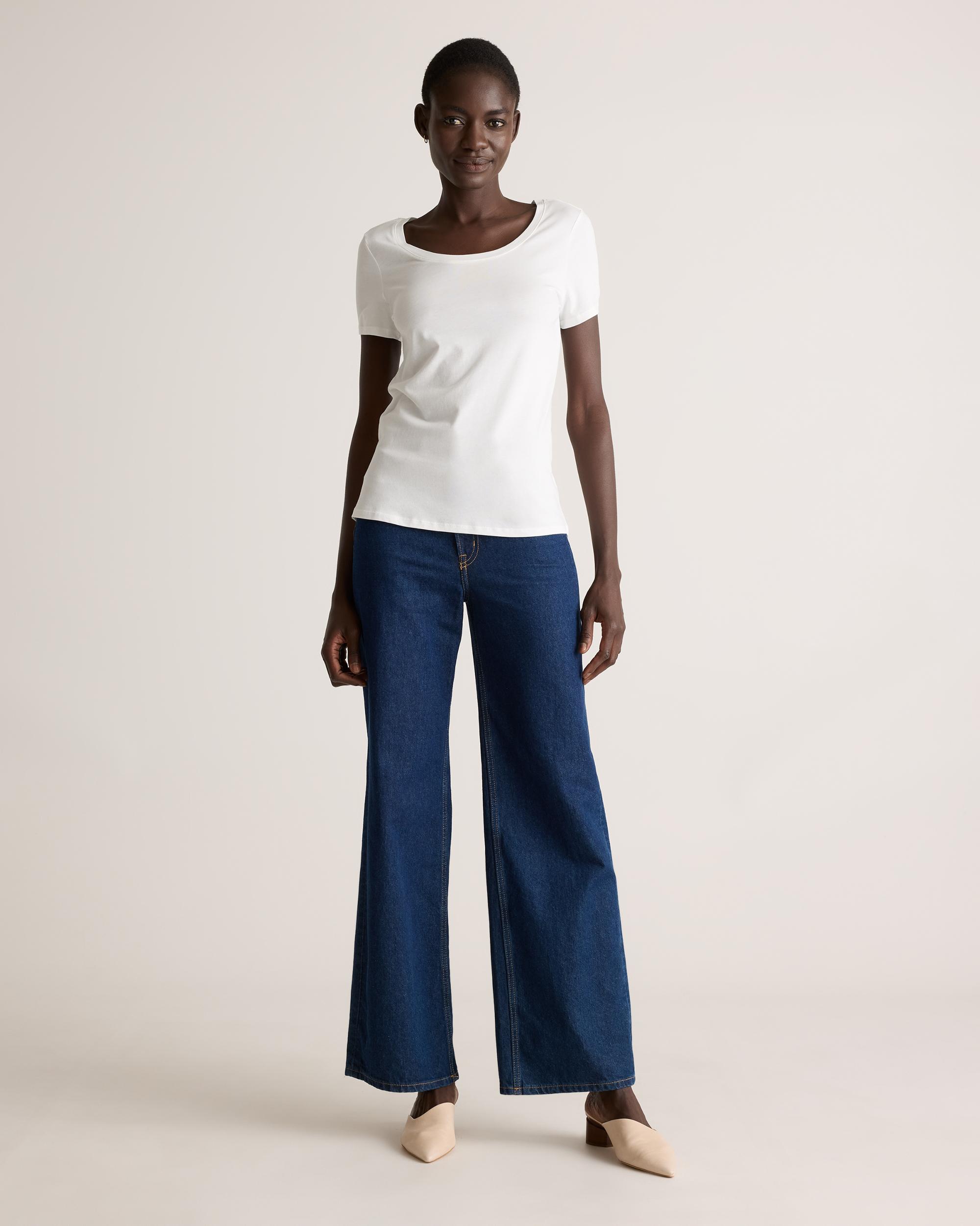 Quince | Women's Cotton Modal Crew Neck T-Shirt Size XS, Cotton/Modal Product Image