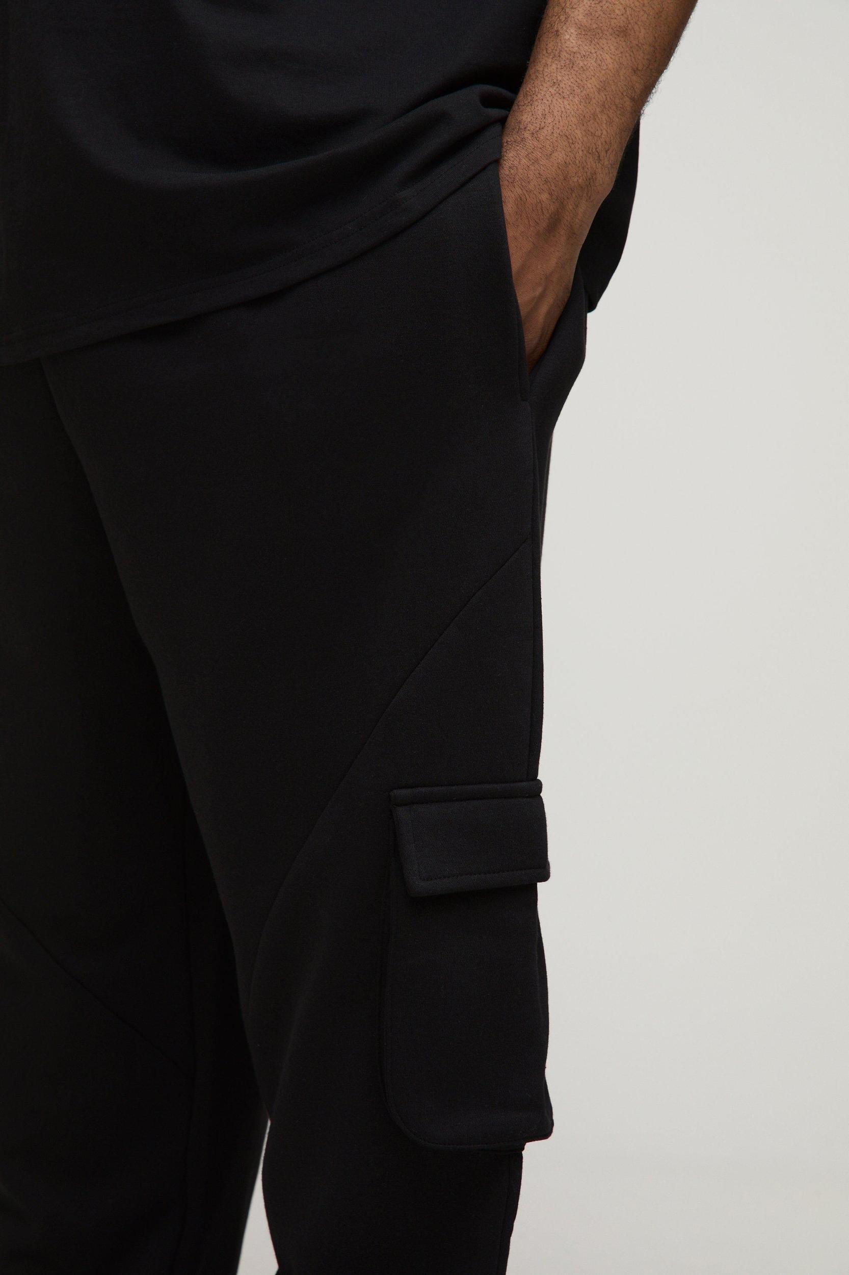 Plus Oversized Drop Crotch Cargo Sweatpants | boohooMAN USA Product Image