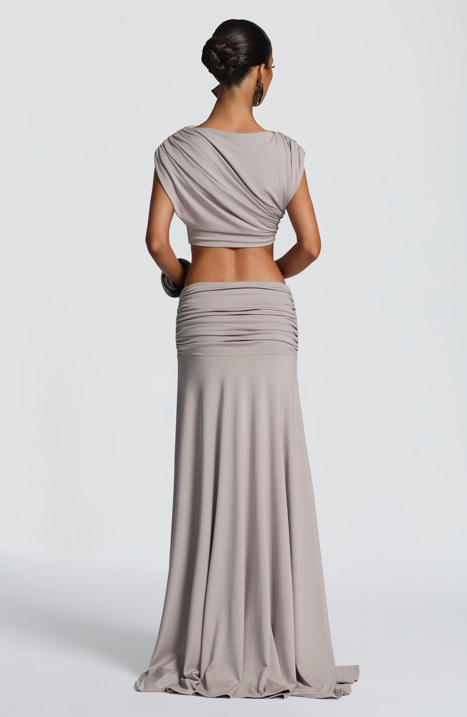 Paige Maxi Skirt - Light Grey Product Image