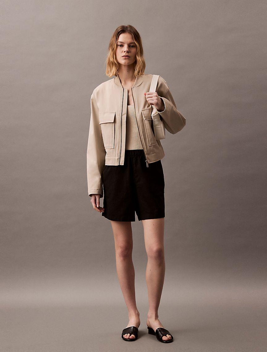 Linen Cotton Pull-On Shorts Product Image