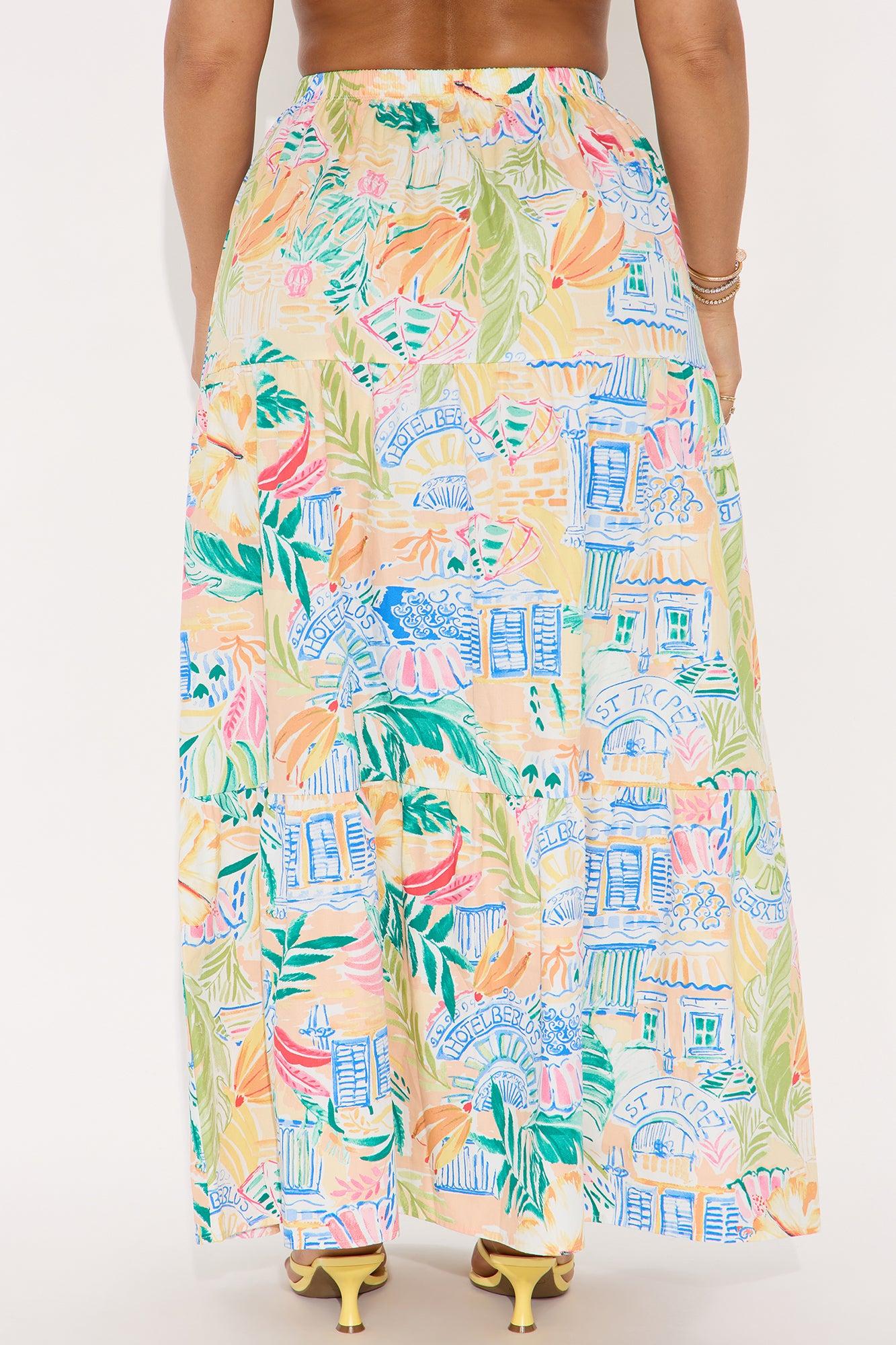 San Tropez Midi Skirt - Multi Color Female Product Image