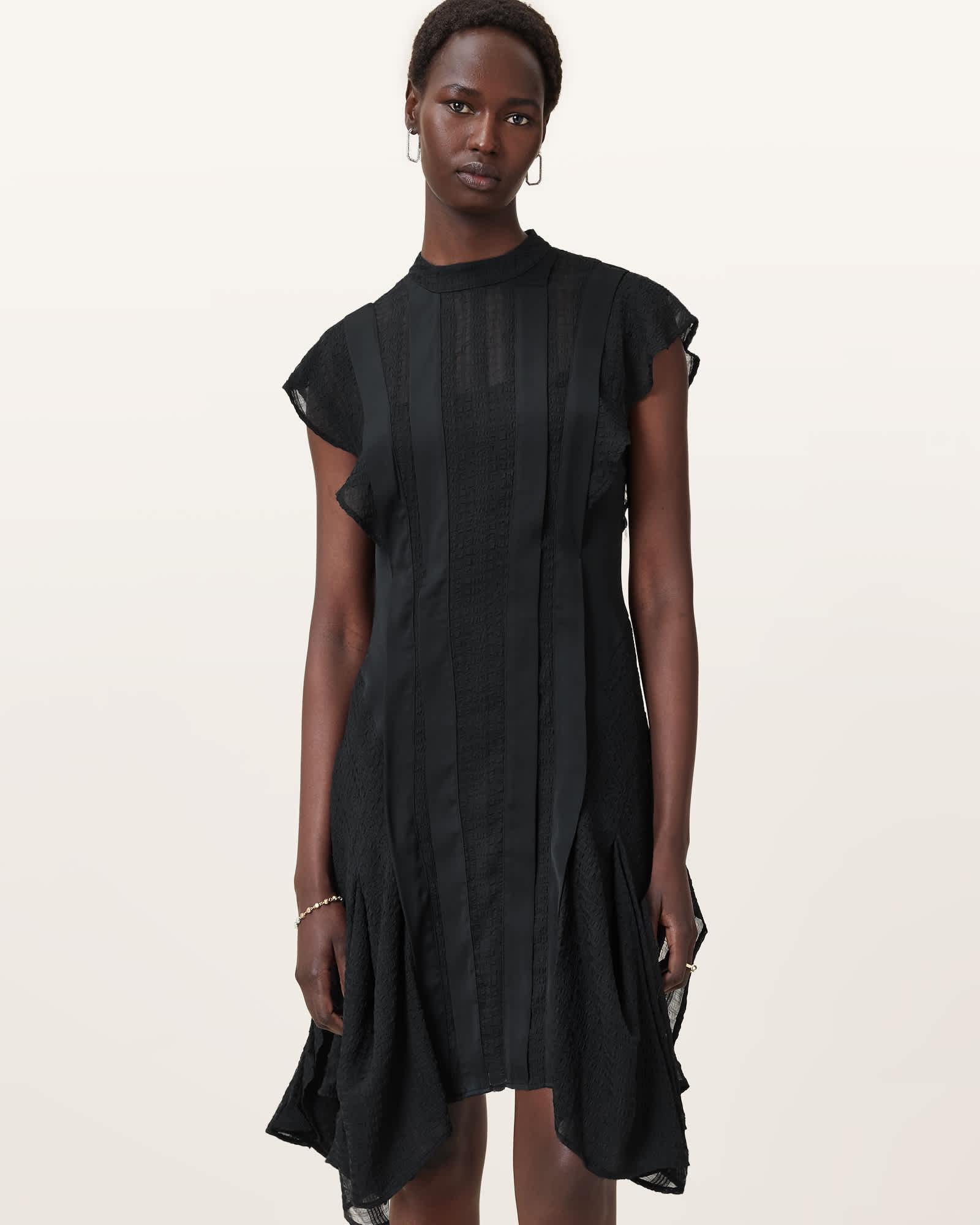 Fleur Textured Asymmetric Hem Dress Product Image