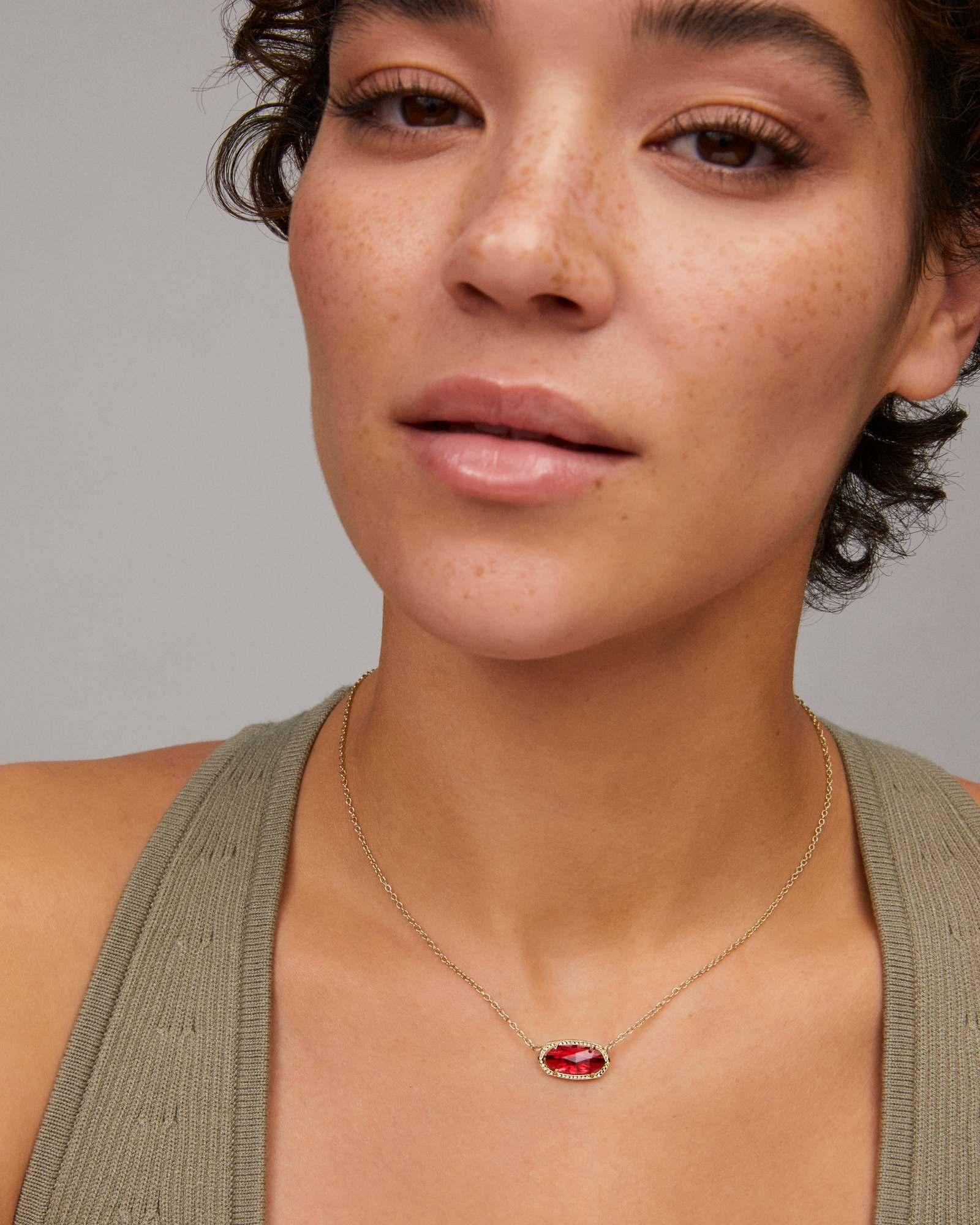 Kendra Scott Elisa Silver Pendant Necklace in Ivory Mother-of-Pearl | Mother Of Pearl/Metal Rhodium Product Image