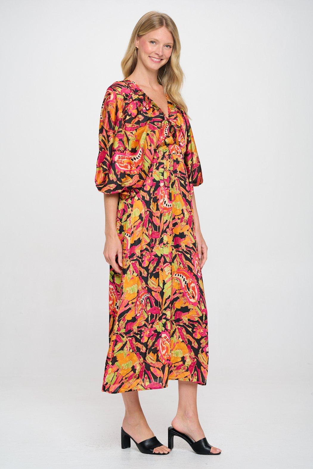 Paisley Flower Maxi Dress Product Image