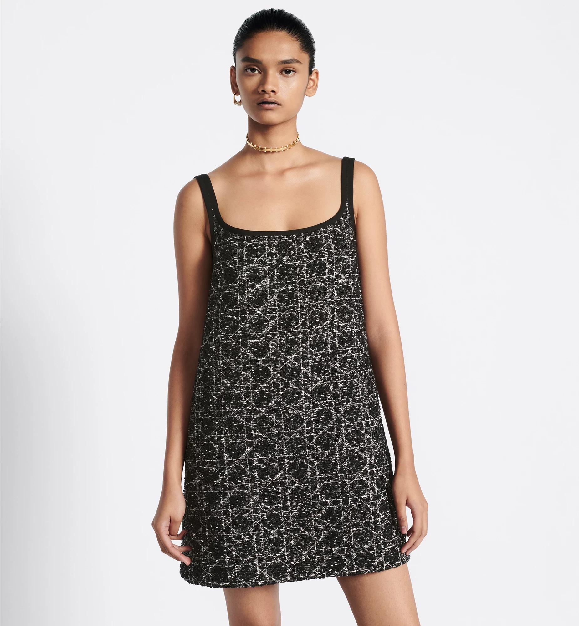 Short Macrocannage Flared Dress Product Image