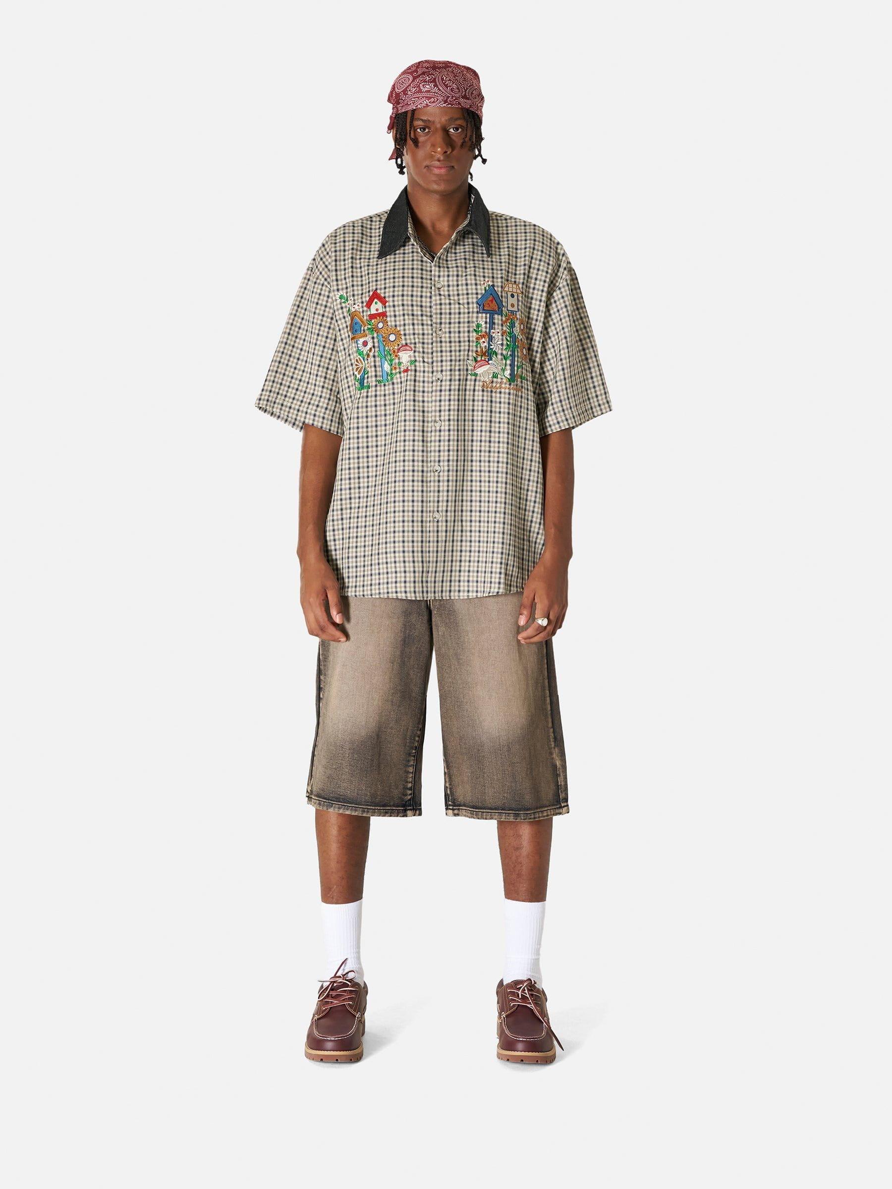 Aelfric Eden Plaid Embroidery Shirt Product Image