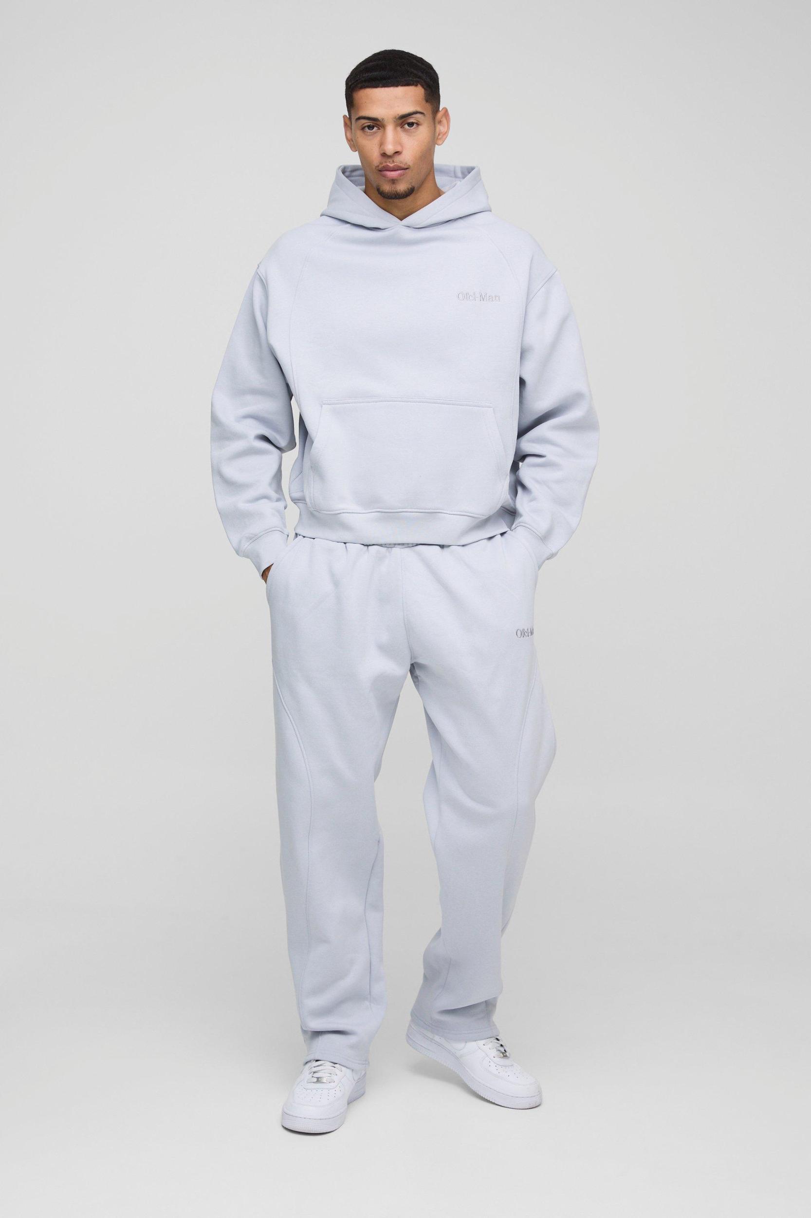 Oversized Boxy Ofcl Man Panel Detail Hooded Tracksuit | boohooMAN USA Product Image