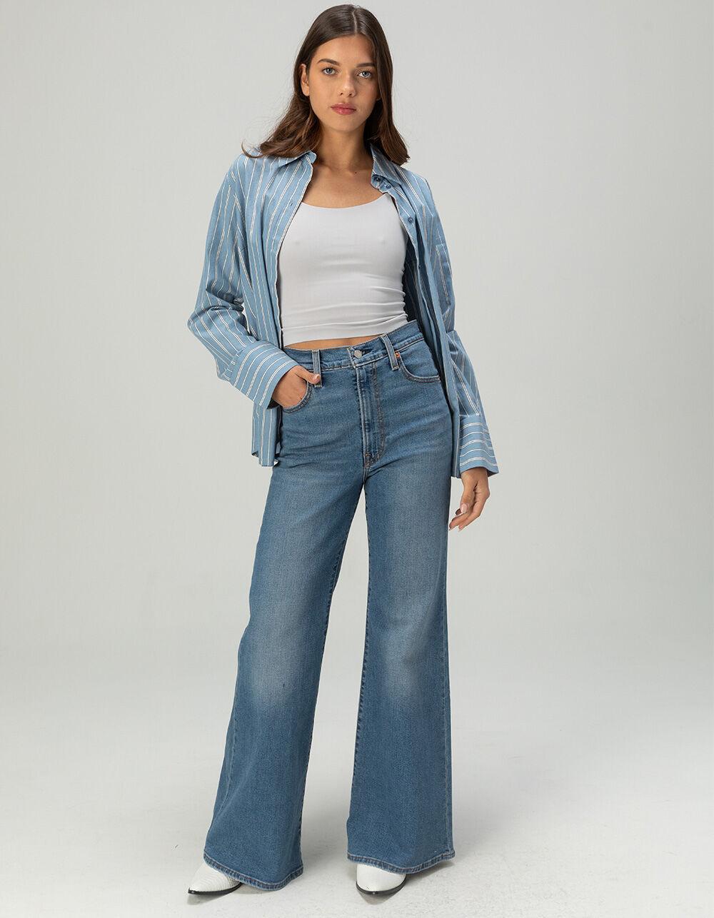 LEVI'S Ribcage Bell Womens Jeans - So Nice - DARK BLAST Product Image